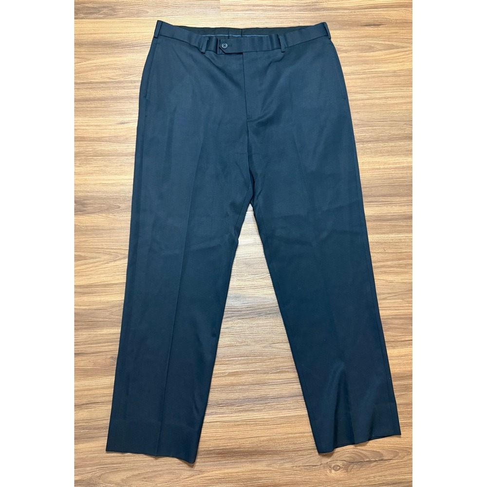 Brooks Brothers Madison Mens Navy Blue 100% Wool Pleated Dress Pants Sz 38x32